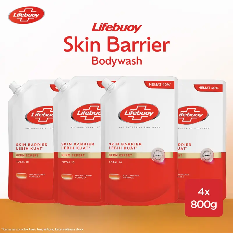 golaris Lifebuoy Sabun Cair Sabun Mandi Antiseptik Merah 800ml