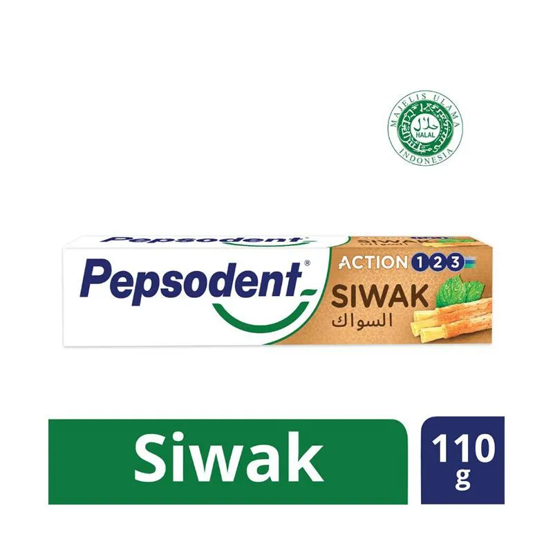 golaris PEPSODENT Action 123 Nature Essentials Siwak Pasta Gigi [110 g]